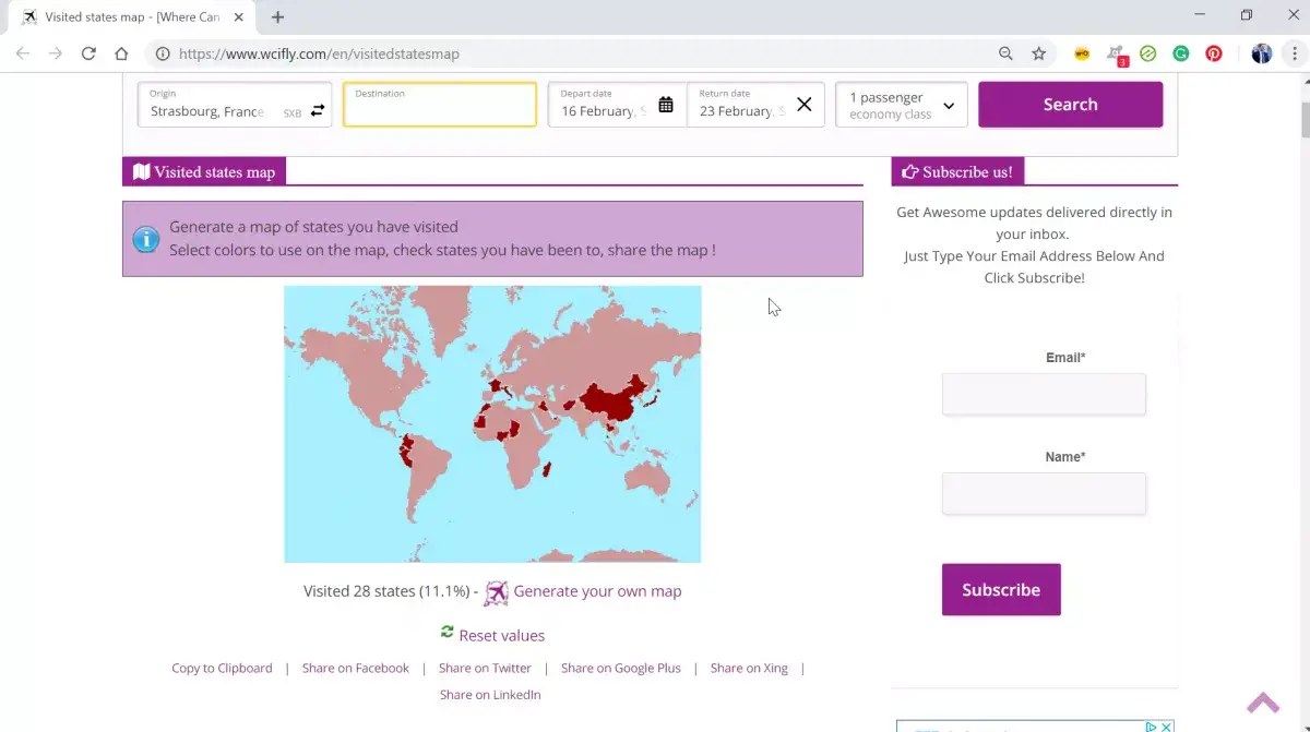 Ontmoedigen Aangepaste doel Wereldkaart waar u landen kunt markeren: kaartgenerator voor bezochte landen