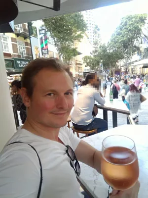 What are the best bars in Brisbane? : Enjoying a glass of Rosé wine in Jimmy'sOnTheMall