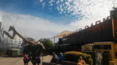 Brunch på containerparken Las Vegas och dess berömda mantis : Majestätiska behållarparken berättade mantis