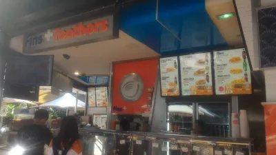 Where to find cheap food in Brisbane? A guide to the best places to eat in Brisbane : Burgers, fish&chips, for $10 in Park Avenue at SouthBank
