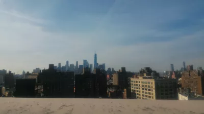 Ezoic Pubtelligence event in Google headquarters NYC : Terrace view over South Manhattan