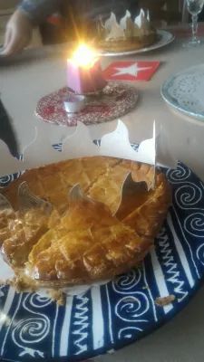 Galette des rois history of frangipane delight : Frangipane and apple galette des rois ready for tasting