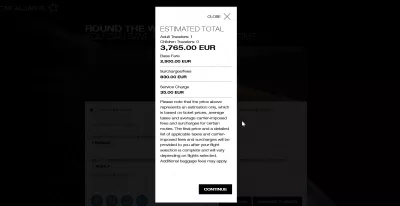 How to prepare for traveling the world? : StarAlliance round the world ticket example one, trip cost