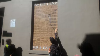 The best walking San Francisco city tour! : Old map of San Francisco on a wall
