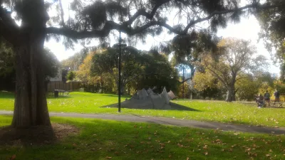 Prechádzka v západnom parku Auckland v Ponsonby : Vstup do parku