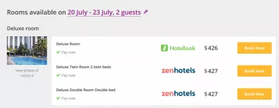 WorldVentures Dreamtrips review prices : Same hotel for 10% cheaper at 426$