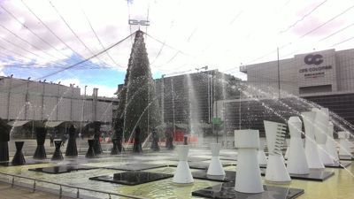 Gran estacion mall - Main entrance with Christmas decor
