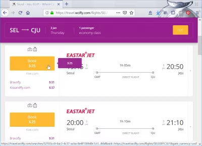 Kuris yra judriausias oro linijų maršrutas pasaulyje? Seulas į Jeju Pietų Korėjoje : Skrydžiai Easterjet - Seulas į Jeju