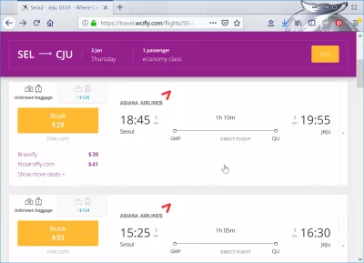 Rute penerbangan manakah yang tersibuk di dunia? Seoul ke Jeju di Korea Selatan : Airfare Asiana Airlines dari Seoul ke Jeju