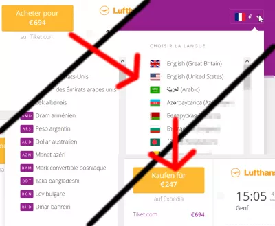 Ubah negara penjualan untuk mendapatkan tiket penerbangan murah dalam 3 langkah mudah : Ubah negara penjualan untuk mendapatkan tiket penerbangan yang lebih murah