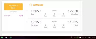 Change sales country to get cheaper flights tickets in 3 easy steps : Same flight on German selling websites starting from 247€