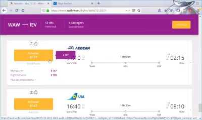Change sales country to get cheaper flights tickets in 3 easy steps : Flight from Warsaw to Kiev via Athens for $187 on French travel agencies