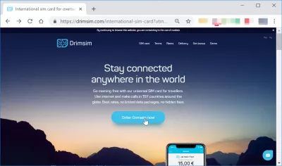 Drimsim prepaid international SIM card : Pag-order ng international travel SIM card