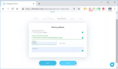 Drimsim parapaguar SIM kartelë ndërkombëtare : Adresa për dërgimin në shtëpi të kartës SIM ndërkombëtare