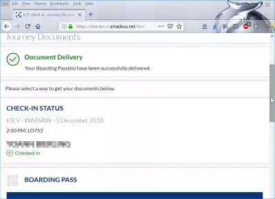 Enregistrement en ligne de LOT Polish Airlines: devriez-vous l'utiliser? : LOT carte d'embarquement mobile generated