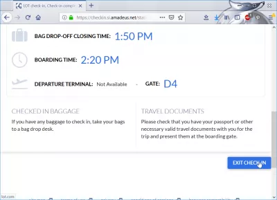 LOT Polish airlines online check in: should you use it? : LOT airlines exit online check in