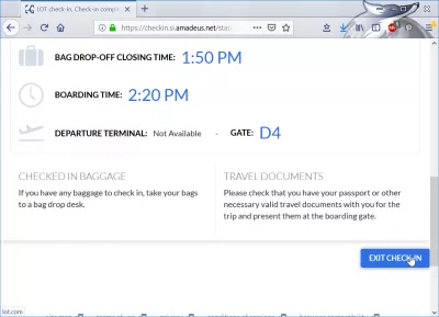 చాలా పోలిష్ విమానయాన సంస్థలు ఆన్లైన్ చెక్ ఇన్: మీరు దీన్ని ఉపయోగించాలా? : లాట్ ఎయిర్లైన్స్ ఎగ్జిట్ ఆన్ లైన్ చెక్ ఇన్