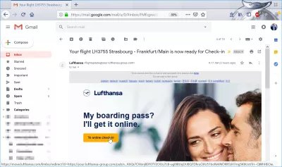 Kako poteka postopek preverjanja spleta Lufthansa? : Preverite na spletni strani Lufthanse email