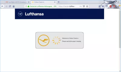 How is the Lufthansa web check in process? : Online check in Lufthansa loading