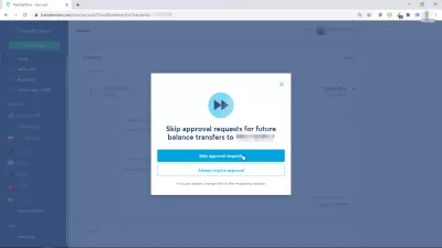 How To Pay With Transfer (Przelew) In Poland Without A Polish Account? : Skip approval requests for future balance transfers?