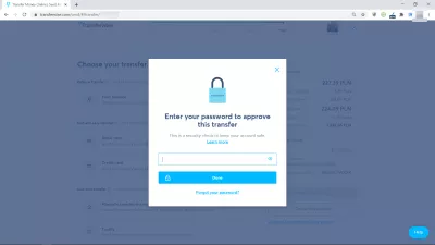 How To Pay With Transfer (Przelew) In Poland Without A Polish Account? : Enter your password to approve this transfer