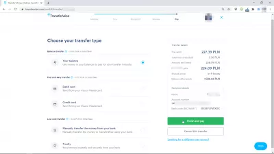 Bagaimana Cara Membayar Dengan Transfer (Przelew) Di Polandia Tanpa Akun Polandia? : Memilih tipe transfer
