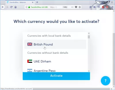 American Express currency exchange alternative: WISE Borderless, how good is it? : Currency to activate for exchange