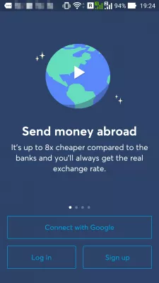 Aplicación de transferencia de dinero internacional WISE : La mejor aplicación de transferencia internacional de dinero. login screen