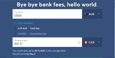 Приложение для международных денежных переводов WISE : Самый дешевый международный денежный перевод из австралийских долларов в канадские доллары UAD в CAD