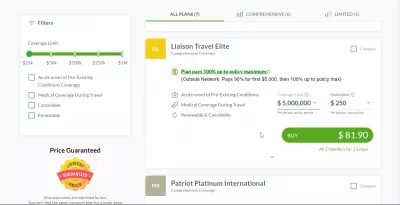 Kontrolsaraksts, lai efektīvi salīdzinātu ceļojuma apdrošināšanu : Ceļojumu apdrošināšana salīdzina dažādus produktus