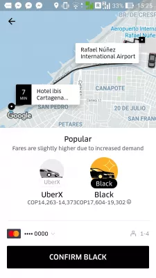 W jaki sposób działa Uber, udostępniając swój status podróży : Zamawianie przejazdu w aplikacji mobilnej Uber, aby udostępnić ją znajomym