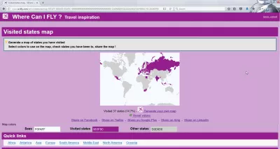 World Map Where You Can Highlight Countries: Visited Countries Map Generator : Real time updated travel map, also customizable