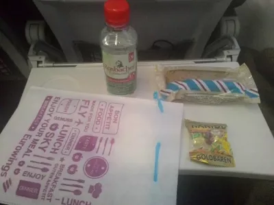 What Is The Cheapest Airline? : Complimentary lunchbag aboard Eurowings flight