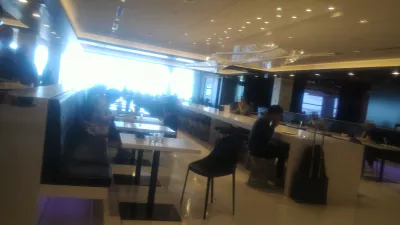 Aer Noua Zeelanda Lounge aeroportul Auckland revizuit! : Zonă de relaxare lângă bucătărie