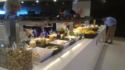 Air New Zealand lounge Auckland airport reviewed! : Salad bar