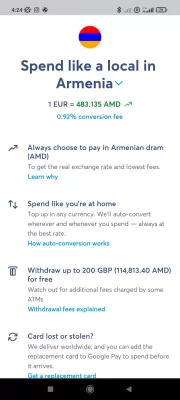 Flying To Yerevan, Armenia: Tips And Tricks : Spending money like a local in Armenia with WISE debit card