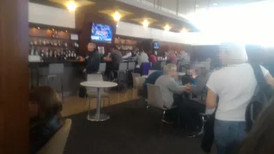 How is Newark airport business club lounge? : Bar area