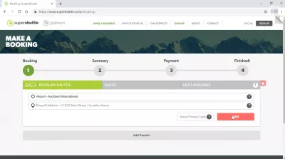 Miten Aucklandin super shuttle lentokentältä kaupunkiin? : Anna lähtö- ja määräpaikka