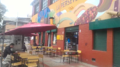 Breakfast at La Perseverancia district market : Outdoor restaurants