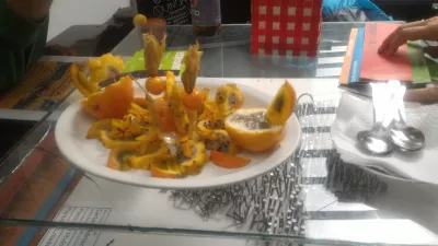 How is the Free walking tour in Bogotá? : Fruit tasting in A Seis Manos restaurant