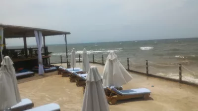 Isla Del Encanto, Cartagena: 1 day trip made easy : Deck chairs and Caribbean sea