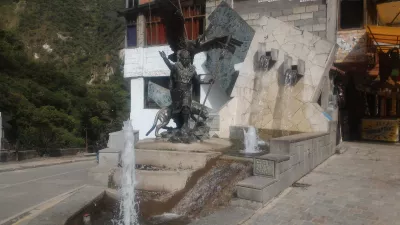 How Is A 1 Day Trip To Machu Picchu, Peru? : Machu Picchu sign in Aguas Calientes