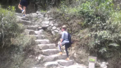 How Is A 1 Day Trip To Machu Picchu, Peru? : Stairs to hike to the Machu Picchu