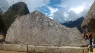 How Is A 1 Day Trip To Machu Picchu, Peru? : Huge flat stone