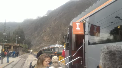 How Is A 1 Day Trip To Machu Picchu, Peru? : Incarail boarding in Ollantaytambo