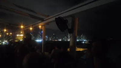 What makes the Pub crawl Panama one of the best? : Panama City skyline from Tantalo rooftop bar