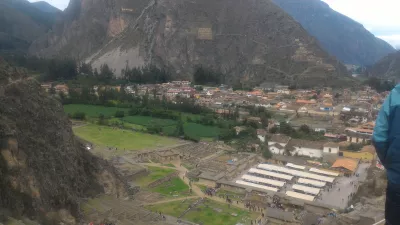 How Is The Sacred Valley Peru 1 Day Trip? : View from the top of Ollantaytambo ruins