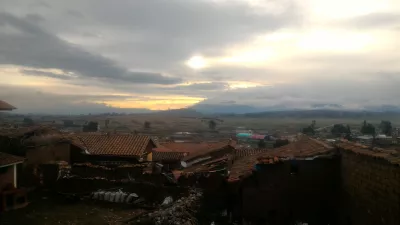 How Is The Sacred Valley Peru 1 Day Trip? : Sunset on the Andean mountains from Chinchero