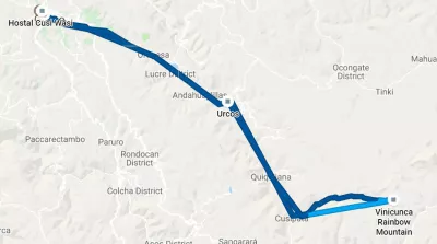 Všetko O Jednodňovom Turné Po Dúhovej Hore Vinicunca V Peru : Mapa Vinicunca Peru