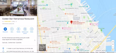 Où est la meilleure nourriture chinoise à Chinatown San Francisco? : Meilleur déjeuner à San Francisco in Golden Star Vietnamese restaurant on Google maps